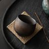 Handmade Stone Pottery Tea Cup Japanese Wabi Aesthetics Unique Texture Imperfection Coffee Dessert Cup Desk Decor