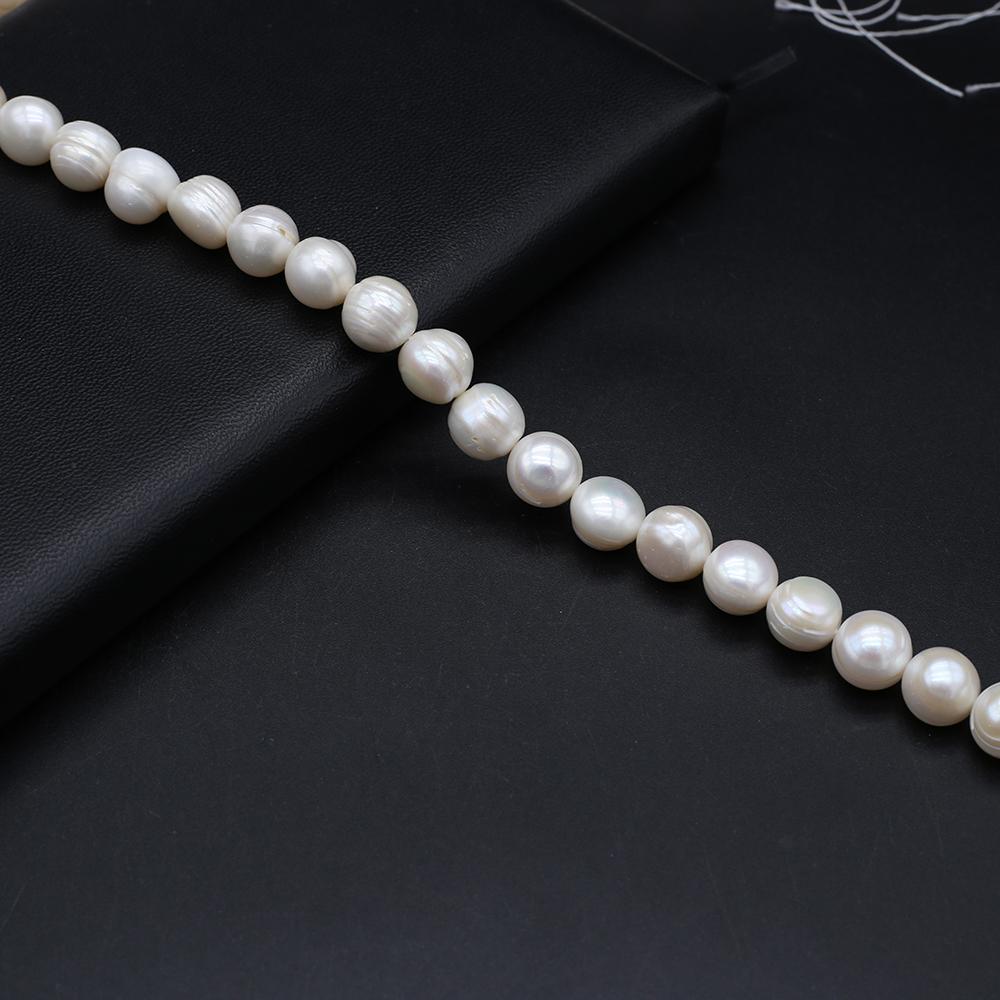 Luxury Natural Freshwater Subcircle Pearls 11-12mm, 36cm Strand Handmade Wedding Jewelry Accessories White