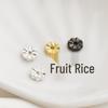 14K Gold-Plated DIY Bracelet Jewelry with Twisted Square Braided Spacers, Round Flower, and Gear Beads.