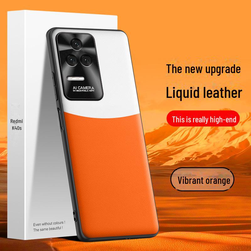 Redmi K40s Liquid Leather Protective Case: Anti-Fall & Anti-Fouling