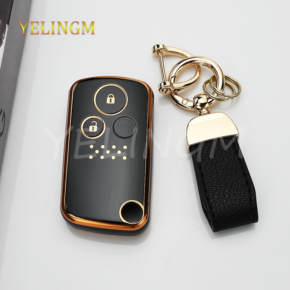 2 3 Buttons Soft Tpu Shell Fob For Honda Fit Jazz Shuttle Gp2 Spada Stepwgn Rg1 Freed Spike Ge6 Car Case Key Cover Fob Keychain