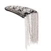 1 Pair Stylish Silver Button pattern Fringe Tassel Chain Epaulet Shoulder Boards Badge