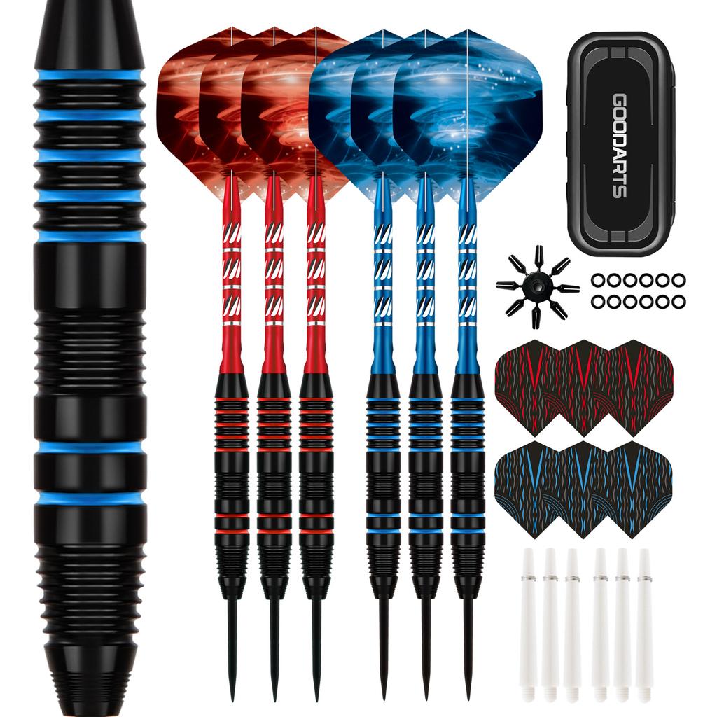 Darts Metal Tip Set 6 Aluminum Shaft Metal Dart Set Professional Darts Steel Tip Sets