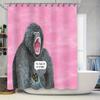 Funny Gorilla Shower Curtain Bathroom Decor Washable Animal Pattern Home Decor Modern Abstract Art Wall Hanging Tapestry