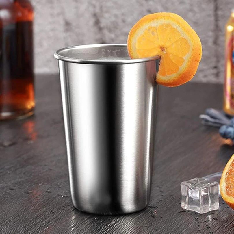 4KS Nerezové hrnky 170ml Mini sada Venkovní Praktická Cestovní Mini sada Sklenice Na Whisky Víno Kuchyně Jídelna Bar Domácí Nástroje