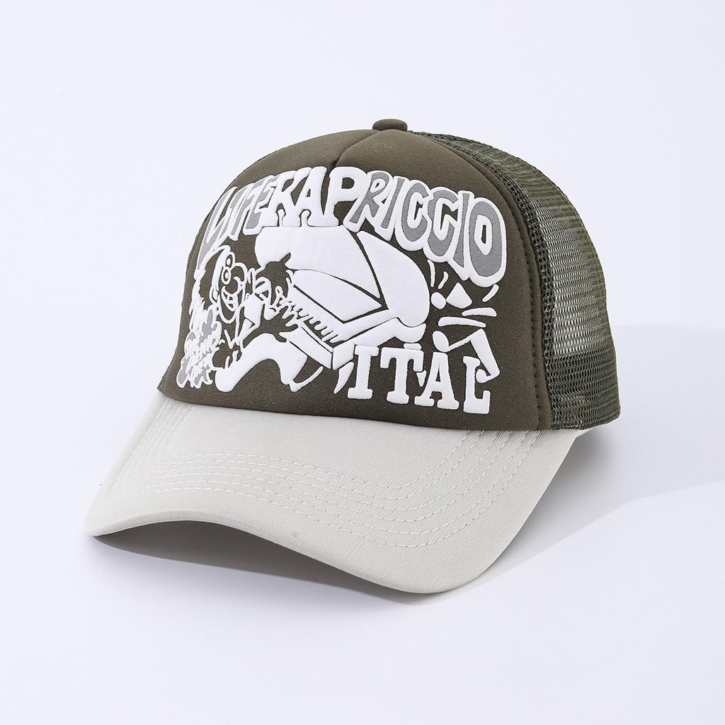 Alphabet Piano Printed Sun Hat Male And Female Couples Net Hat Truck Hat Versatile Breathable Baseball Cap