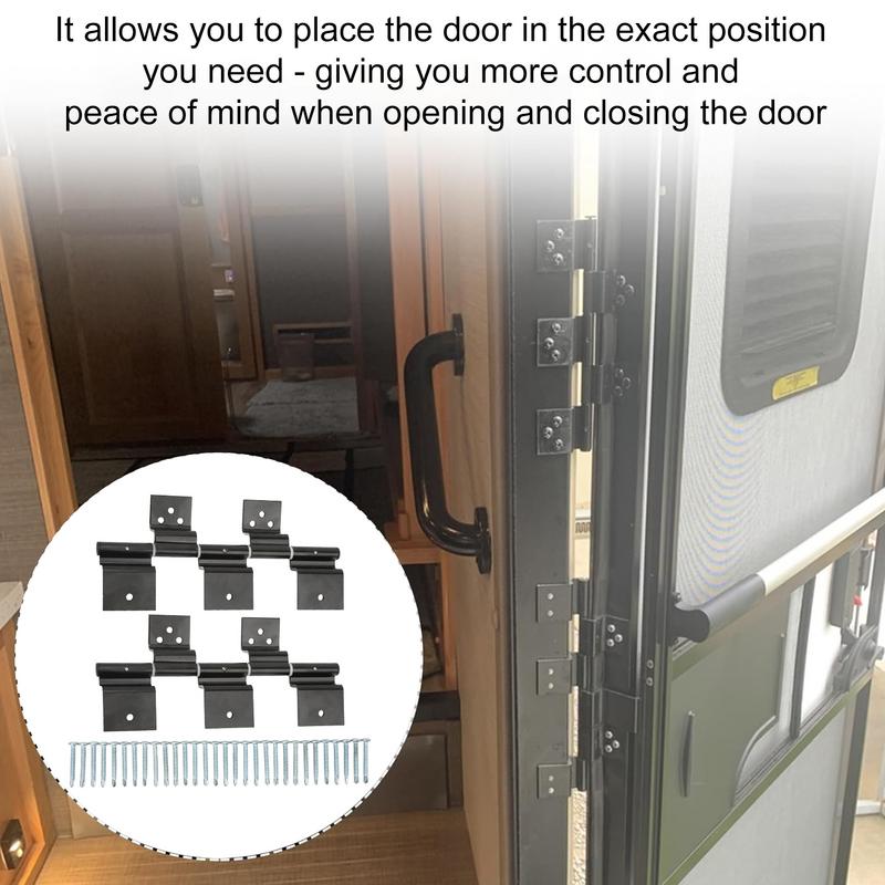 Friction Hinges For RV Door Alloy Steel RV Entry Door Hinge Kit Motorhome Parts Easy Install Entry Door Friction Hinge Kit Ramp