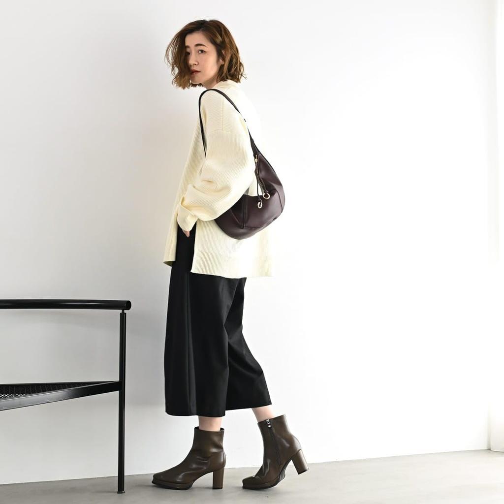 [AmiAmi] Square Toe Boots, 8cm Heel Boots, Leg-Lengthening, Stylish, Black (Brown (Smooth), 23.0cm-23.5cm) SY205