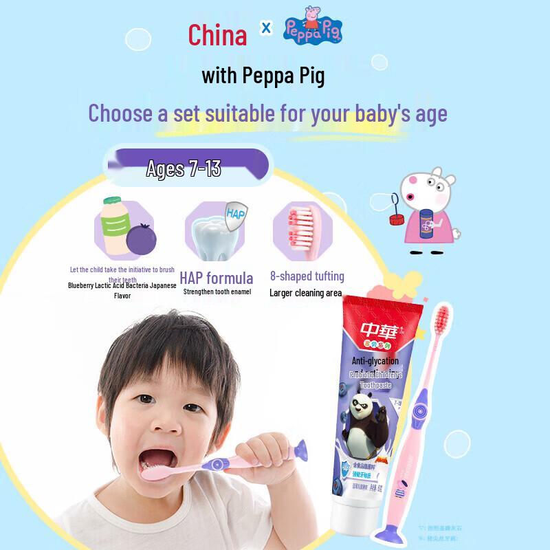 Zhonghua Kids Anti-Cavity Toothpaste, Strawberry Lactobacillus Flavor, 60g x 2