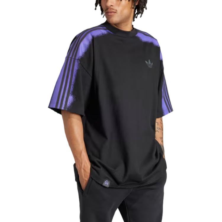 Adidas Originals X Youth Of Paris Logo Three-Stripes T-Shirt v1 Unisex Tops Black IU3311
