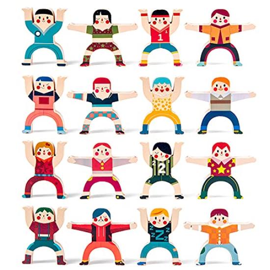 By Educational Doll Building Blocks Toy for Birthday Educational Ministry of Labor and Welfare Food Sanitation 16 Individual Dolls with Different