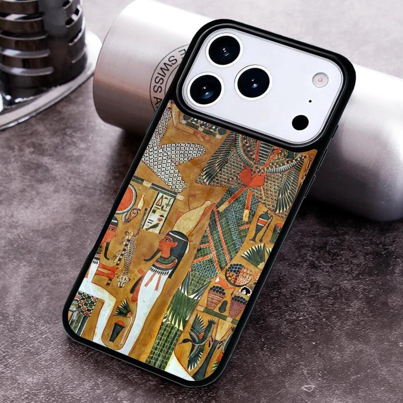 Egypt Mural print Phone Case For iPhone 17 16 15 14 13 12 11 Pro Max Plus 17Air Soft Silicone Cover