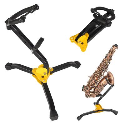 Saxophonständer, Kompatibel für Alt & Tenor, Faltbares Stativ, Tragbarer Instrumentenständer
