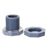 Adattatore per raccordo paratia serbatoio acqua filettato in PVC da 3/4 pollici con guarnizione di tenuta da 2 pezzi