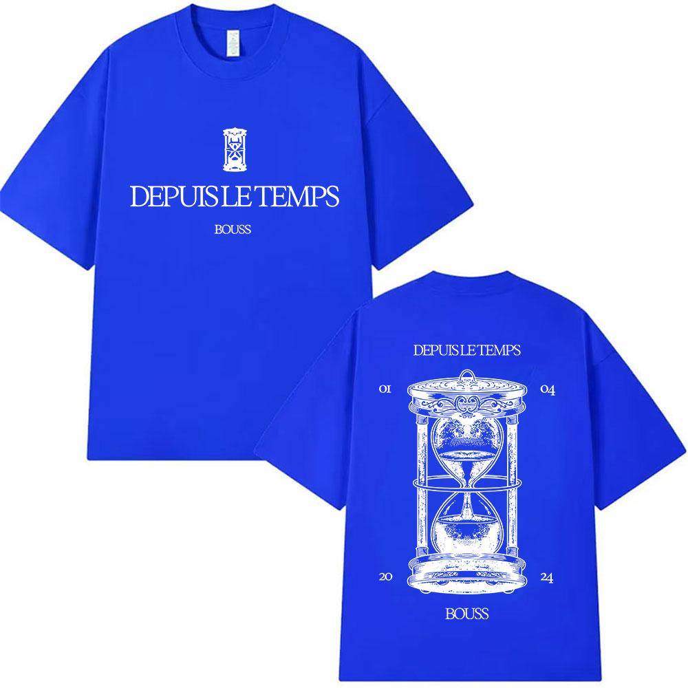 DEPUIS LE TEMPS BOUSS Tour 2025 Merch T Shirt Mens Women Vintage Fashion Oversized Cotton Tshirts Man Hip Hop Clothing Tshirt