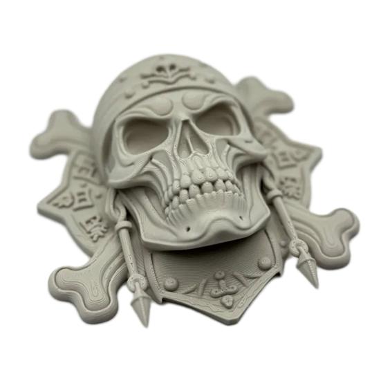 Pirate Skeleton Wall Decor Halloween Plastic Human Head Craft for Garages Living Rooms Bedroom Offices Decor