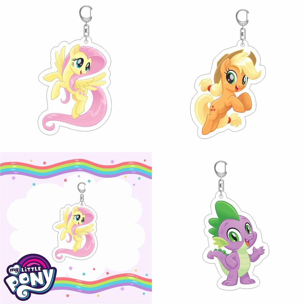 Cute Acrylic Keychain With Double-sided Print Little Pony Clip Decoration