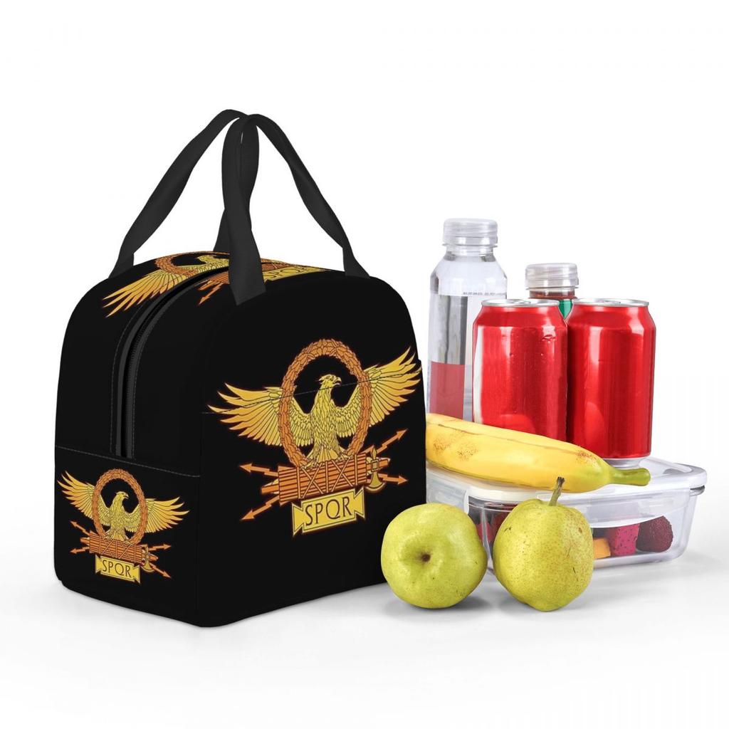 Ancient Roman SPQR Insulated Lunch Bag for Women Office Cooler Thermal Food Box Tote Portable Lunch Boxes Container