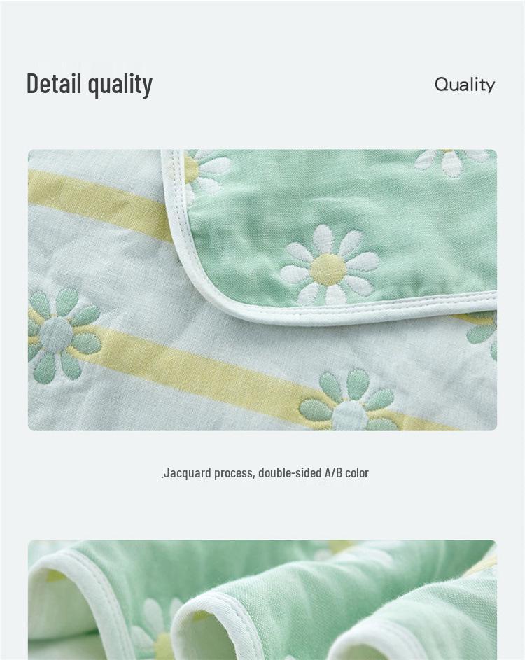 Soft Pure Cotton Gauze Quilt: Baby Swaddle, Stroller & Sofa Blanket