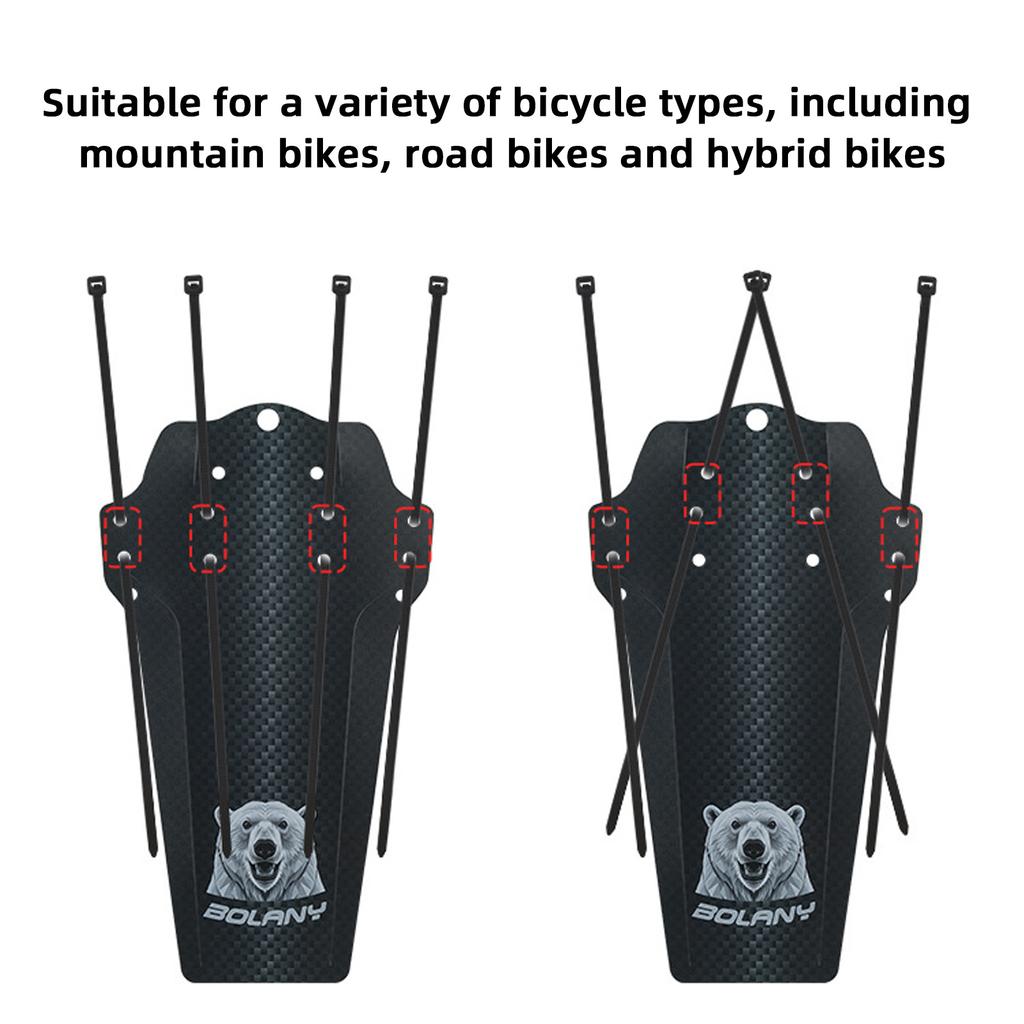 Mountain Bike Fender Mud Guard Bike Splash Guard with Cable Ties