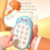 Children's rabbit toy mobile phone baby chewing puzzle non-toxic odorless multi-functional music mobile phone no battery