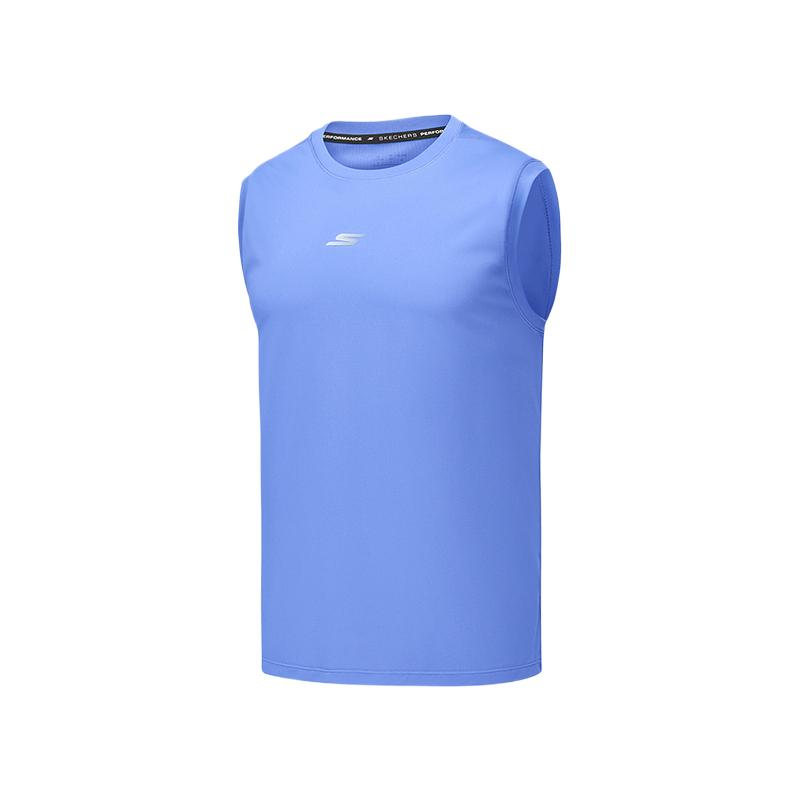 Skechers Godri Comfortable Soft Casual Versatile Vest Men tops Persian-Blue P225M158-03Z1 M