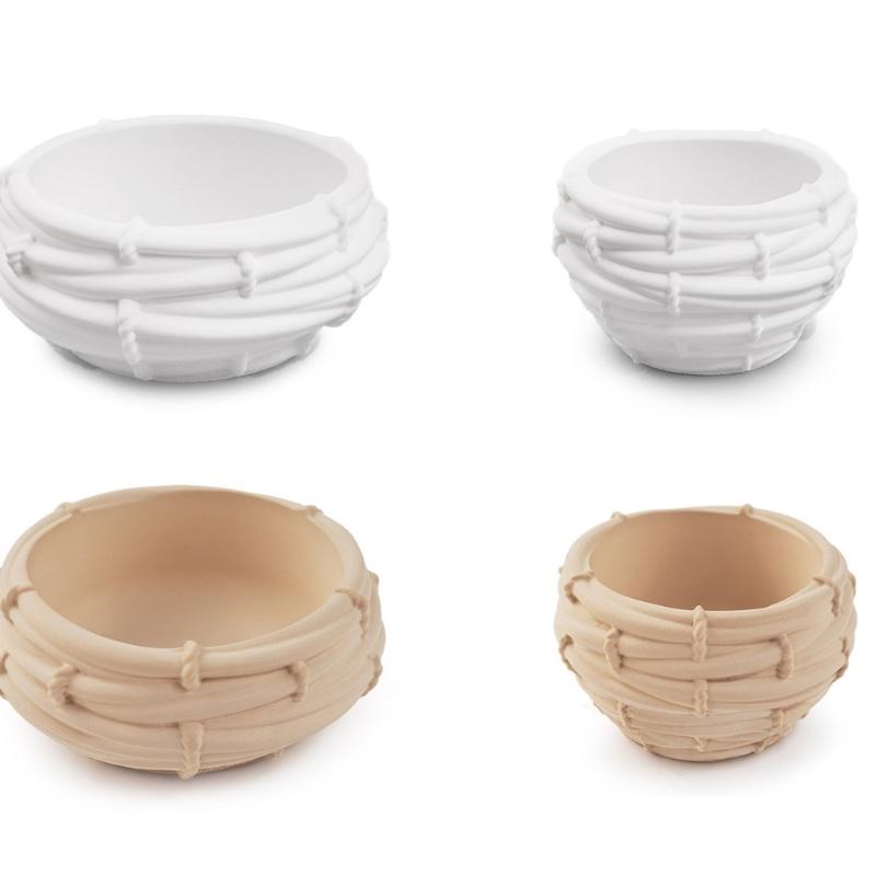 Silicone Candle Holder Mold Bird Nest Shape Crafting Moulds Succulent Plant Pots Molds Silicone Texture for Candle Cup