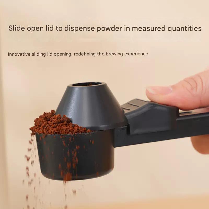 2-In-1 Coffee Dosing Funnel with Measuring Spoon,Reusable Anti-Spill Coffee Powder Funnel,Solve Coffee Powder Transfer and The Waste Caused