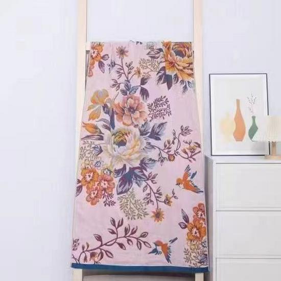 Drainage Style National Tide Pure Cotton Quick-Dry Cartoon Bath Towel for Men and Women