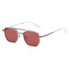 New square metal fashion sunglasses, European and American retro pilot double beam simple and versatile sunglasses