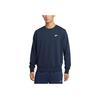 Nike Club Durable Comfortable Fashionable Versatile Crewneck Sweatshirt Men Sweatshirt Obsidian White FN3889-451