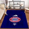 FC Bayern München Logo Teppich Rutschfester Teppich geeignet für Wohnzimmer- und Schlafzimmer-Sofas.