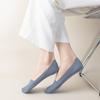 4 Paar Damen Flache Unsichtbare Eis-Seide Bootssocken Bonbonfarben Dünn Atmungsaktiv Silikon Rutschfest Baumwollsocken