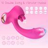 Clitoral Sucking Vibrator 3 In1G Spot Clit Dildo Vibrators Waterproof Rechargeable Clitoris Stimulator with 10 Suction Vibration
