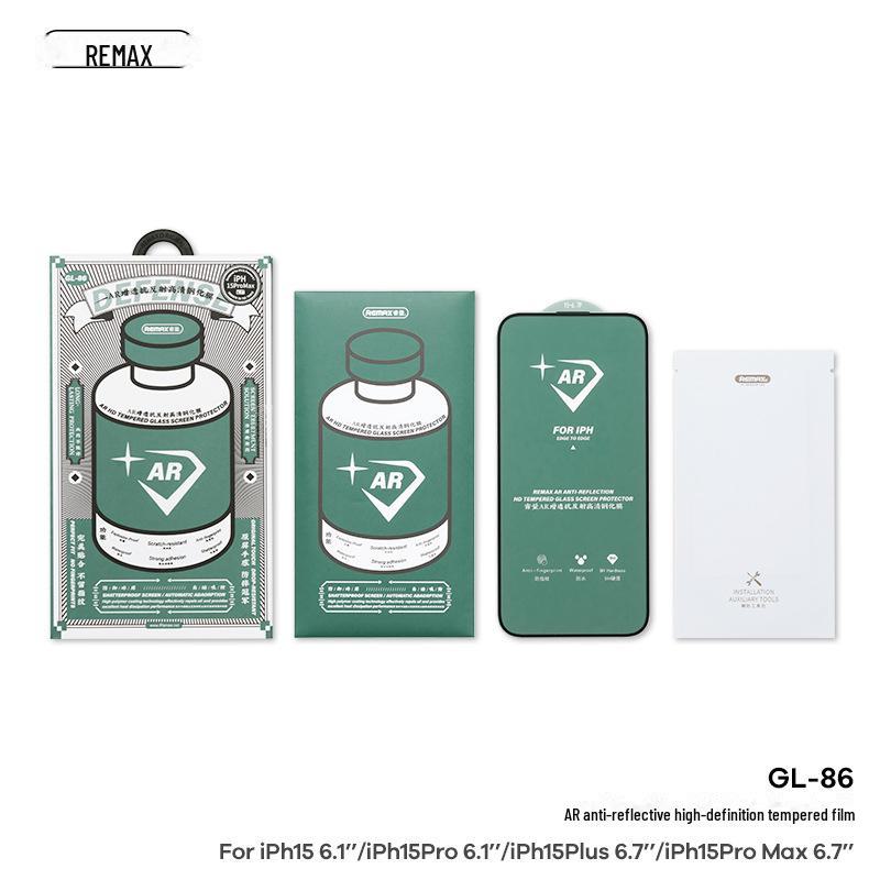 REMAX AR Entspiegeltes HD Panzerglas für iPhone 15 - Kratz- & Sturzsicherer Telefonschutz