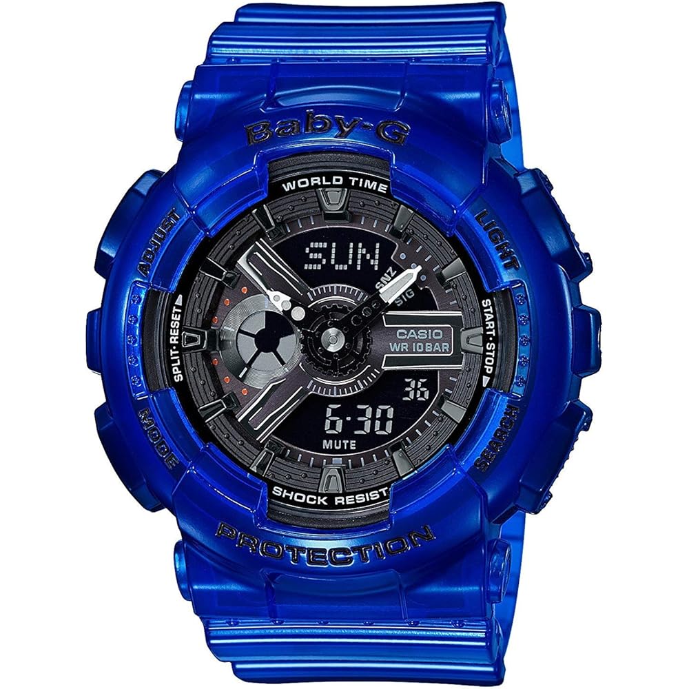 Casio Baby-G BA-110CR-2A Women s Watch Blue Resin Band Analog Display