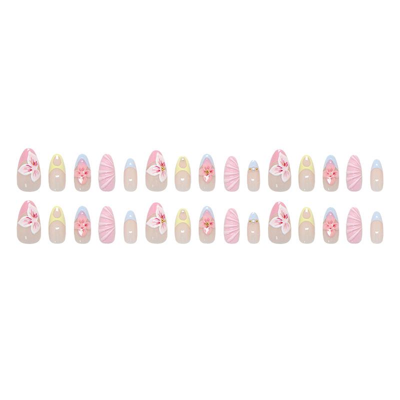 Stereo fresh French ripple gradual change lily sweet girl ins wind removable wearable armor 30 pieces