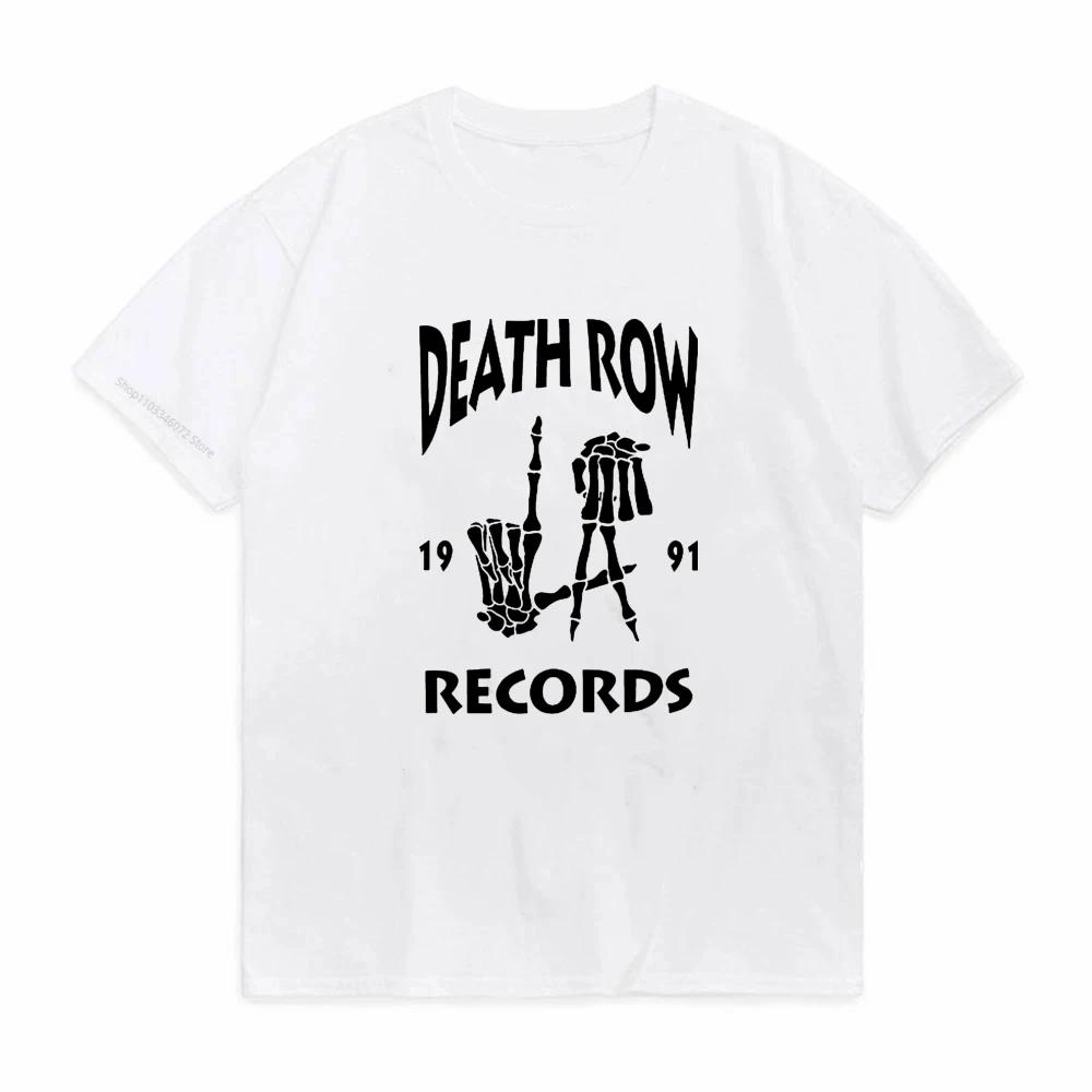 Death Row Records T Shirt Unisex Fashion West Coast Hip Hop United States TShirts Summer ONeck Print Unisex Pop Y2k Tshirt