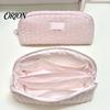 Portable Travel Makeup Bag Shell Shape Pencil Pouch with Multiple Compartments, Large Capacity Durable Desk Polyester Zipper Storage Pouch,