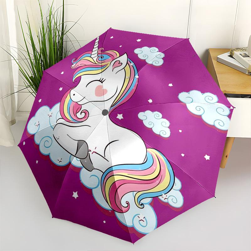 

Unicorn, Rainbow- Automatic Umbrella,Suitable for Men and Women, Outdoor Accessories, Suitable for Birthdays 1003b