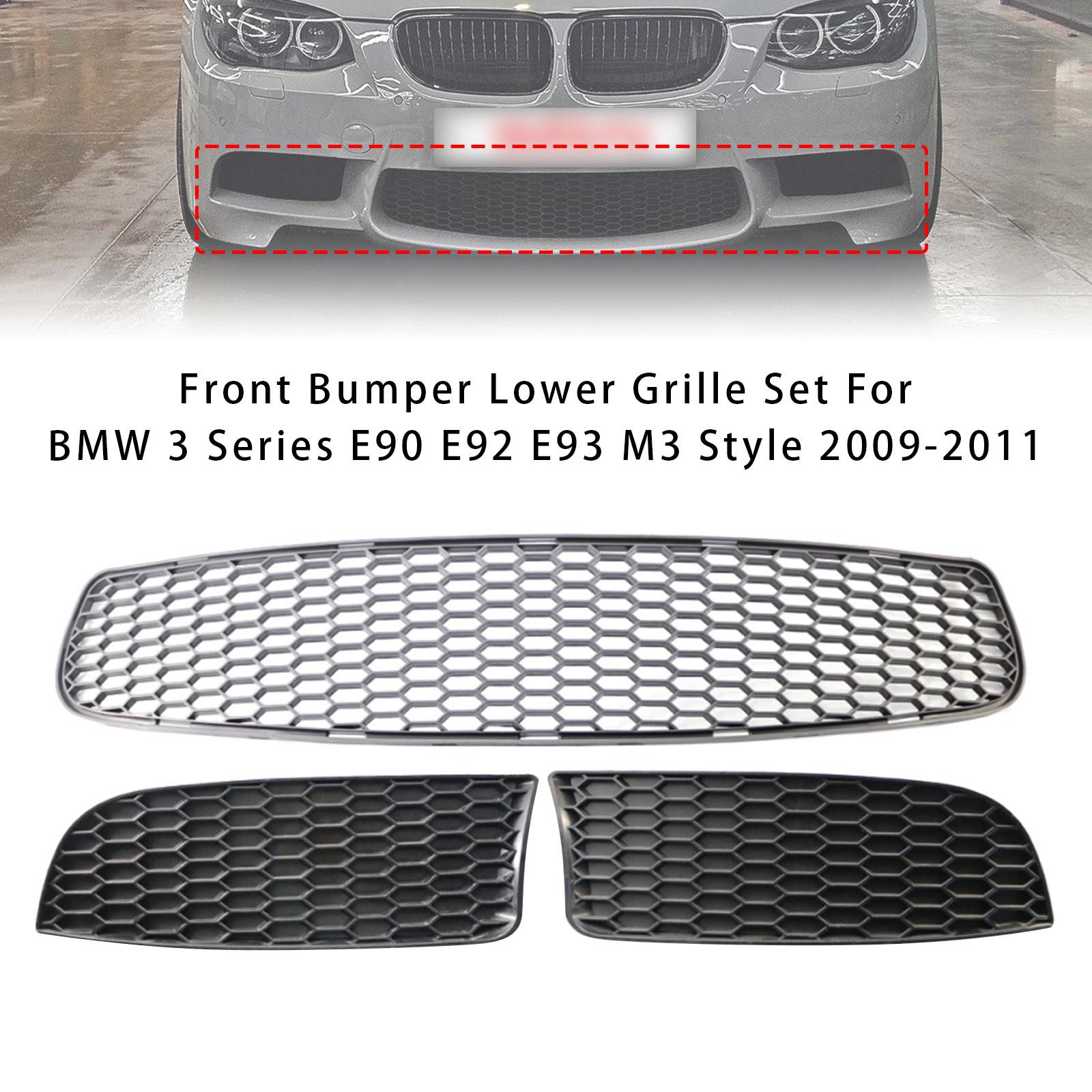 

Front Bumper Lower Grille Set For BMW 3 Series E90 E92 E93 M3 Style 2009-2011