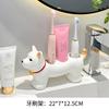 Cartoon Animal Ceramic Toothbrush Holder Bathroom Washbasin Facial Cleanser Toothbrush Storage Base Bathroom Accessories