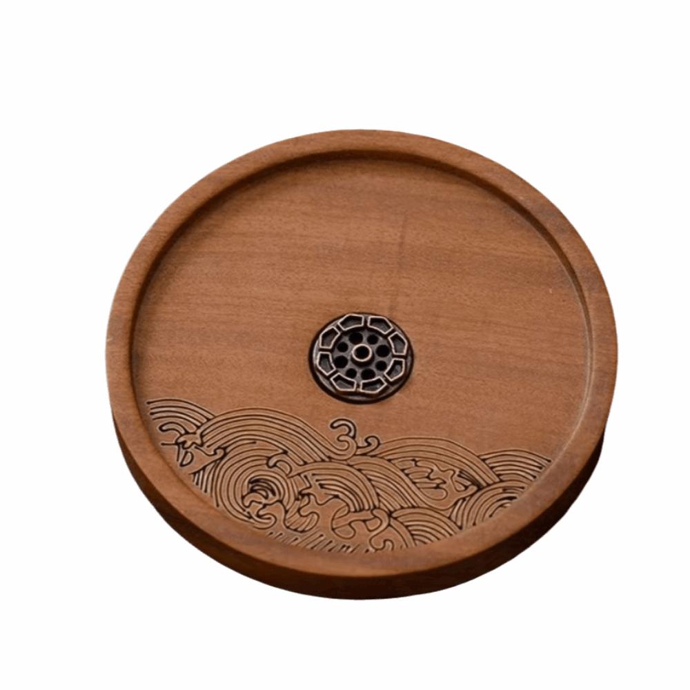 Solid Wood Line Incense Burner Handmade Incense Stove Thread Incense Insert Base Indoor Use
