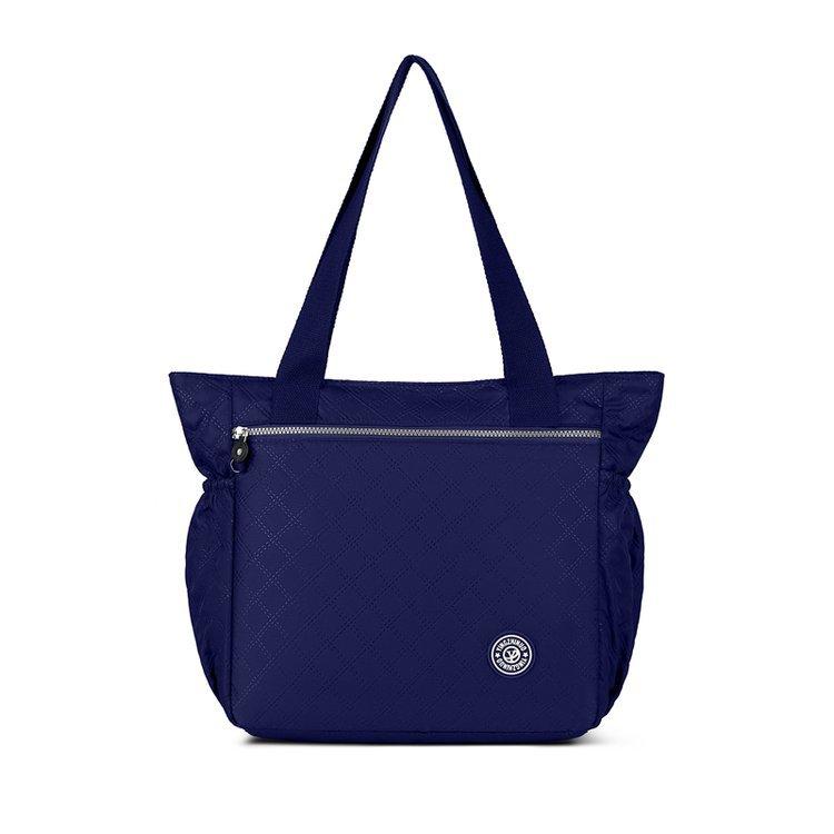 Leisure Diamond Embroidered Line Portable Handbag Large Capacity Simple Commuter Shoulder Bag Oxford Practical Joker Tote Bag