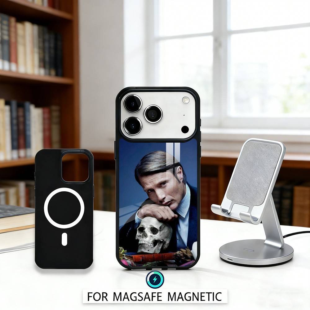 Чехол для телефона M-Mads M-Mikkelsen H-Hannibal Магнитный Для iPhone17 16 15 14 13 12 Pro Max Для Magsafe Беспроводная зарядка Чехол iPhone12mini