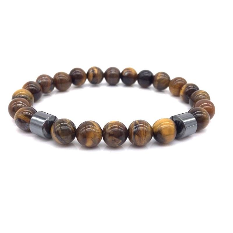 Mode Naturstein Armbänder Männer Energie Zylinder Hämatit Heilung Armbänder für Frauen Gebet Reiki Charme Schmuck Geschenk