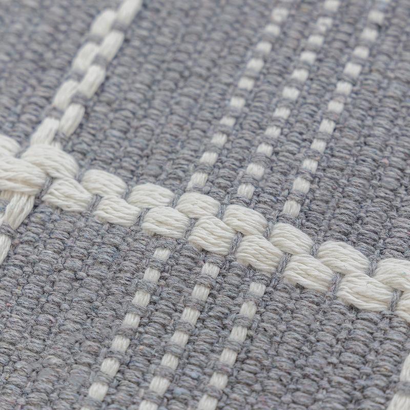 Gray Sofa Cushion Cotton and Linen Thickened, Universal for All Seasons, Simple Modern Anti-slip Plaid Sofa Cover with Cloth Towel