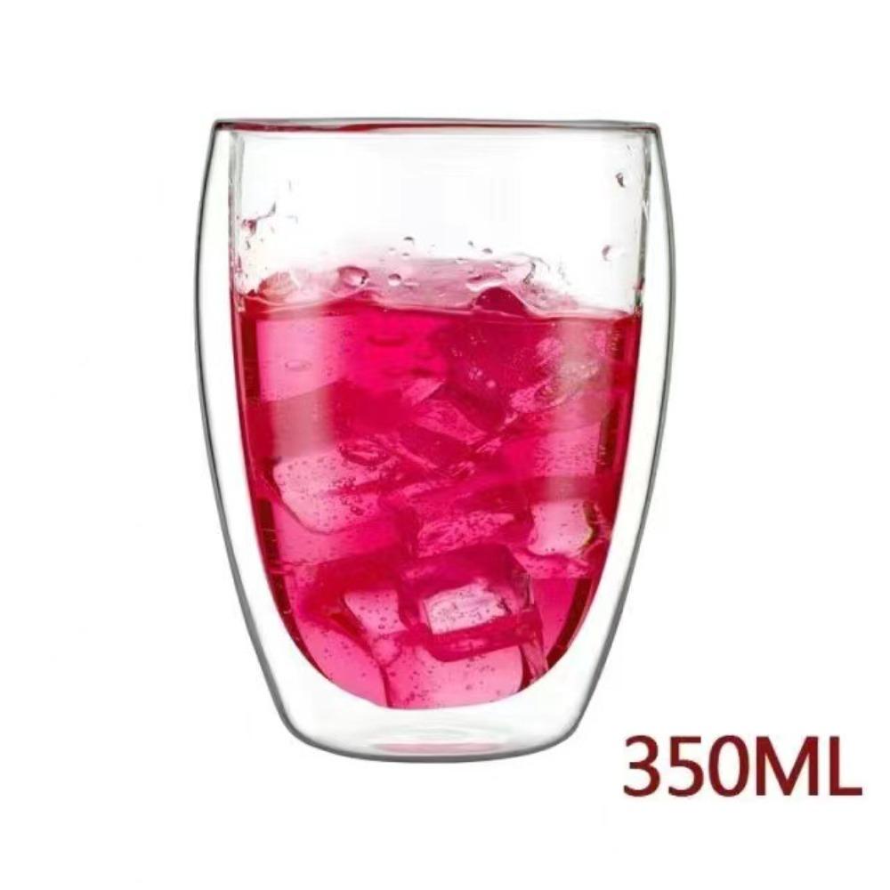 Tassenexplosion transparentes doppelwandiges Glas Haushalt große Kapazität hochtemperaturbeständig verdickt hochwertig Wasserbecher
