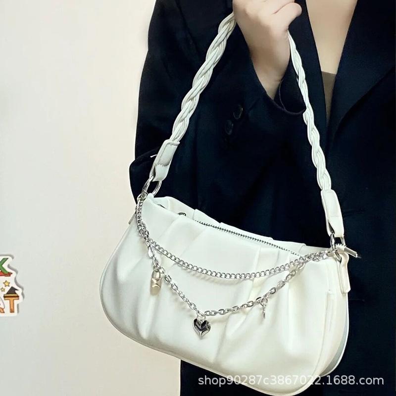 Cloud Pleated Bag Chain Underarm Bag New Niche Design Portable Women's Bag Versatile Shoulder Messenger Bag