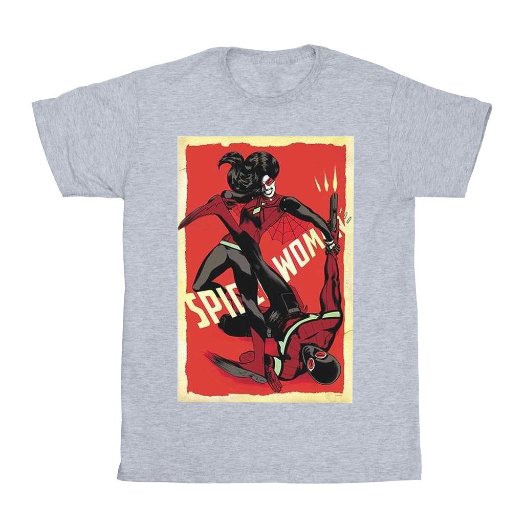 Marvel Mens Spider-Woman Fight T-Shirt